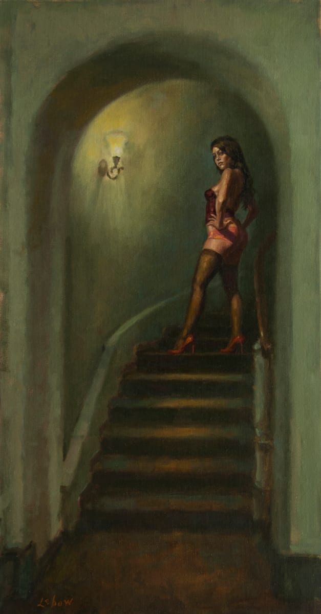 Woman On Stairs by Dave Lebow 
