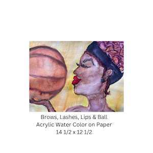 Brows, Lashes, Lips & Ball #1 by Yolanda Patton, Image 1.