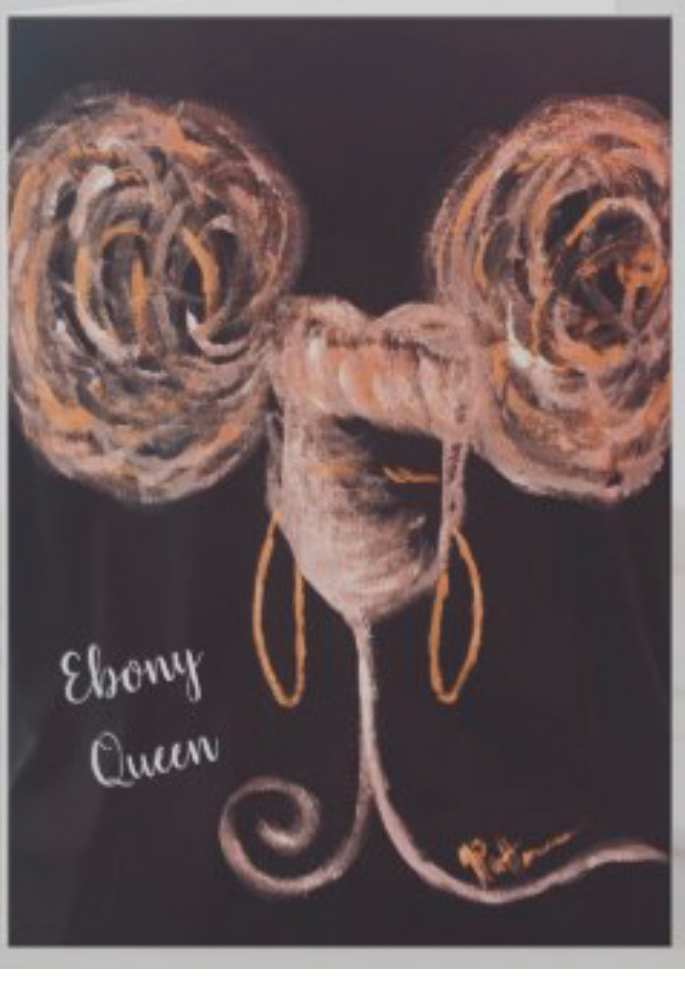 *Greeting Card* Ebony Queen by Yolanda Patton, Image 1.