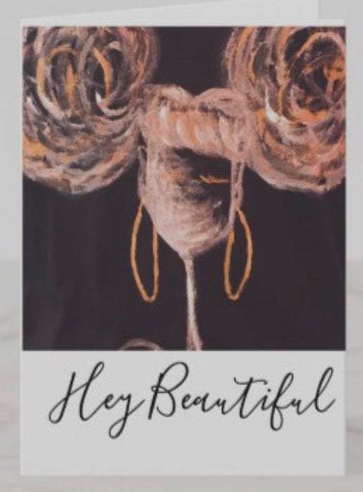 *Greeting Card* Hey Beautiful by Yolanda Patton, Image 1.