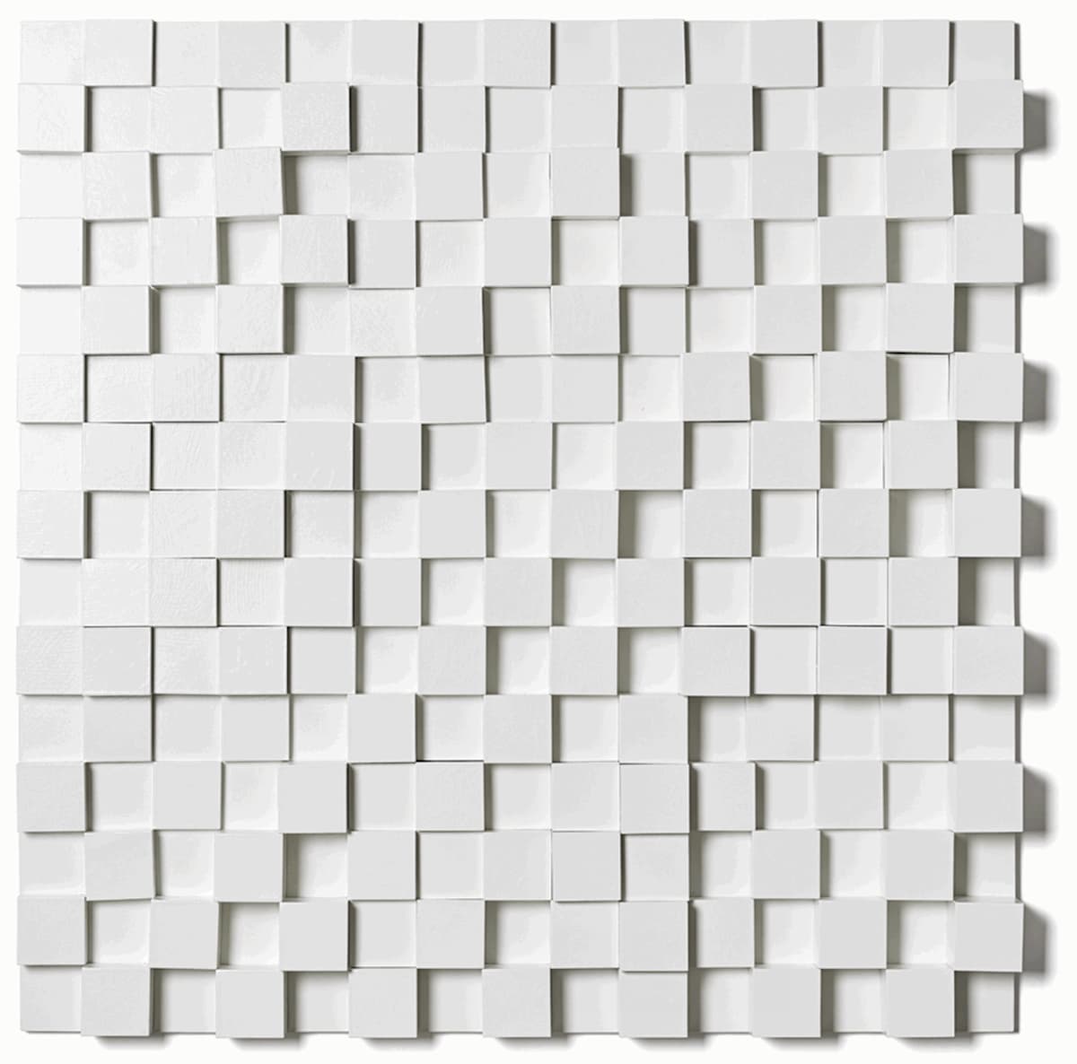 3D-Plastik-Monochrom-Quadratreihe by Richard Kriesche  Image: Courtesy of Belvedere, Vienna.