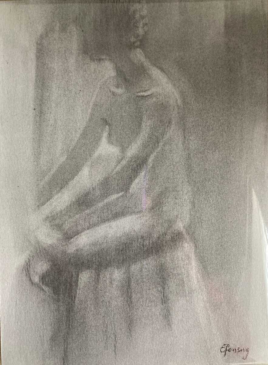 Nude on a Stool by Emmanuelle Fonsny, Image 1.