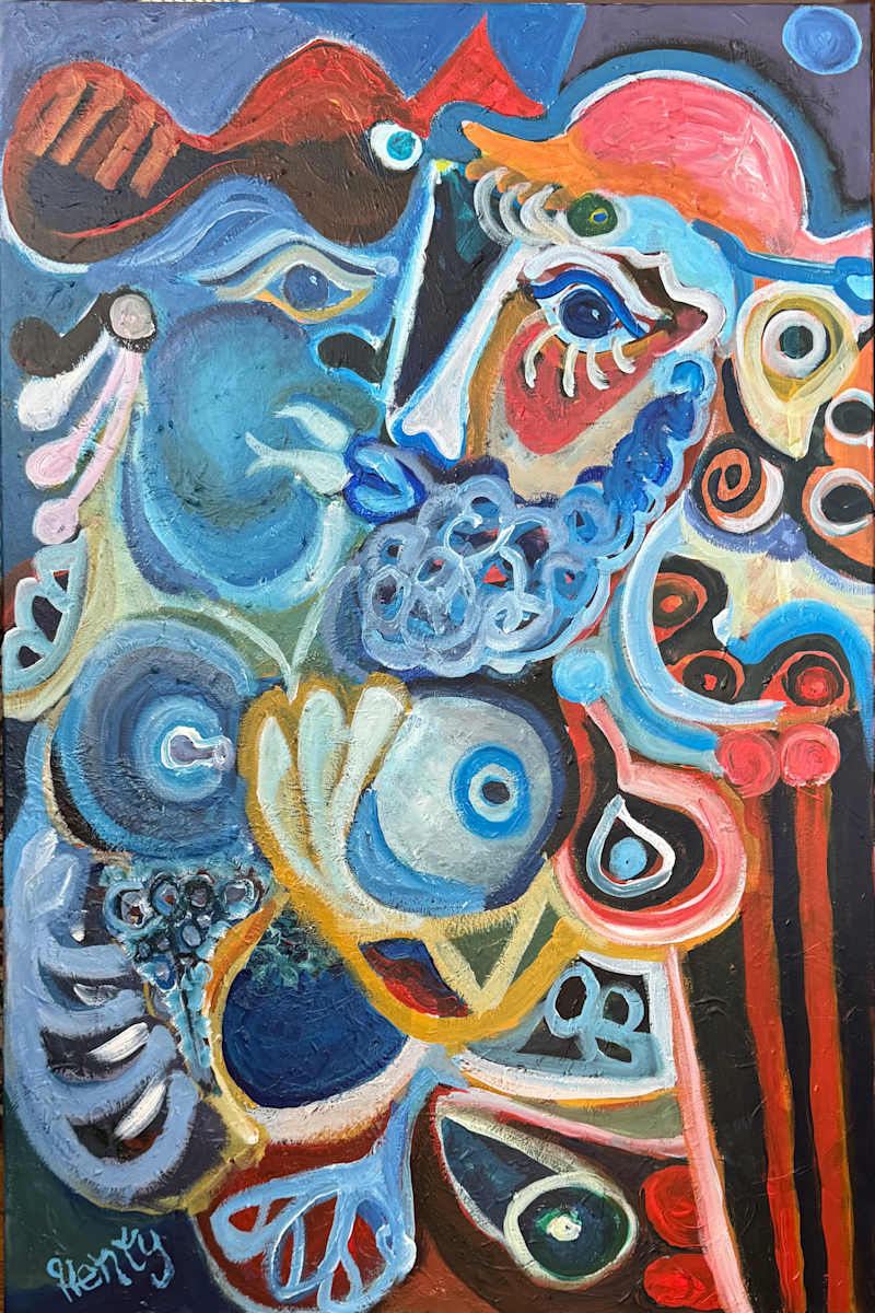 Man and Woman Kiss by Eric Henty 
