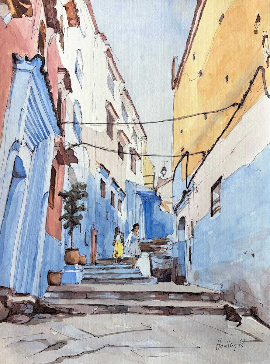 Making Our Way, Chefchaouen, Morocco by Hadley Rampton, Image 1.