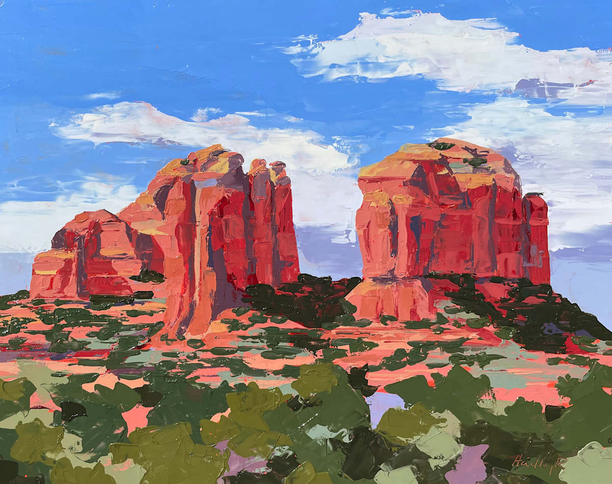 Morning at Cathedral Rock, Sedona by Hadley Rampton 