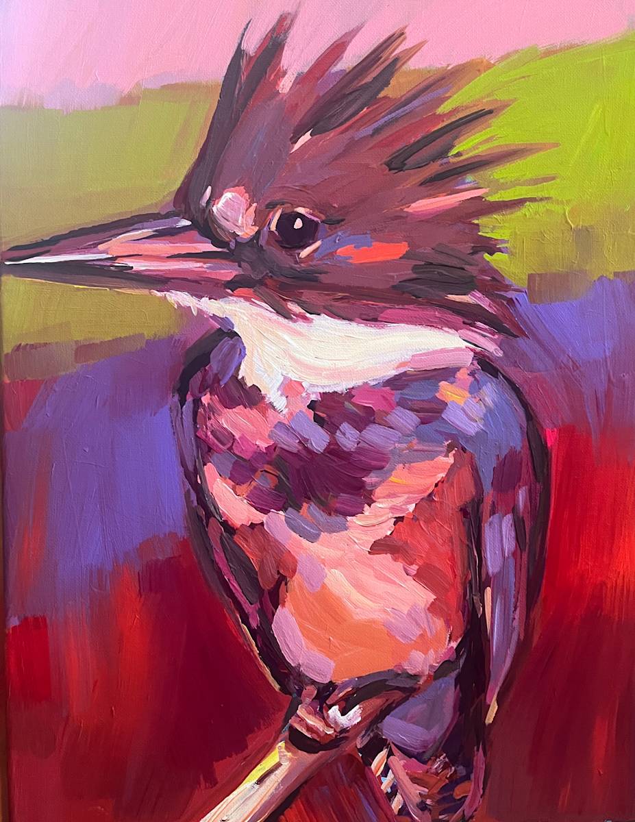 Kingfisher in Red and Blue by Laura Green, Image 2.