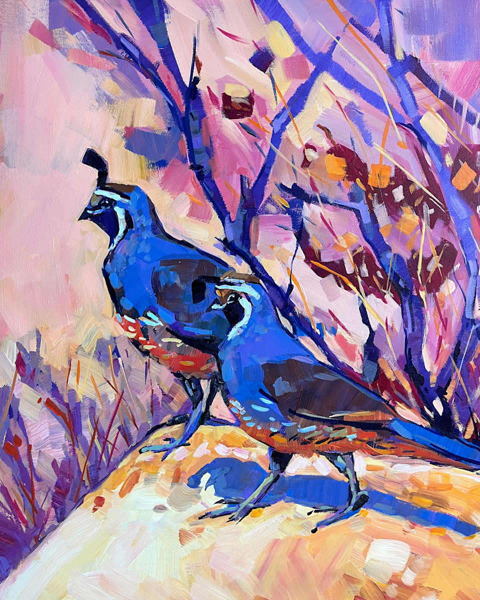 Quail Parade by Laura Green 