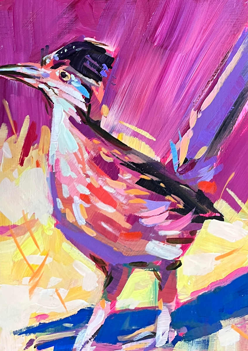 Roadrunner in Pink by Laura Green 