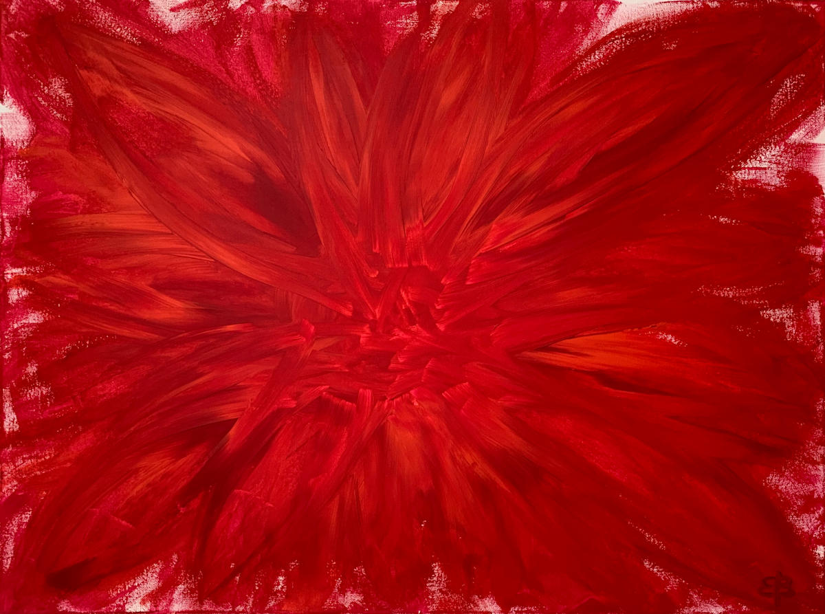 Red Wish Flower by Elke Buegler 