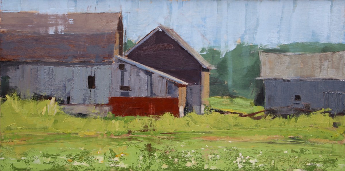 Barn Sides (Plein Air) by Stephanie Hartshorn 