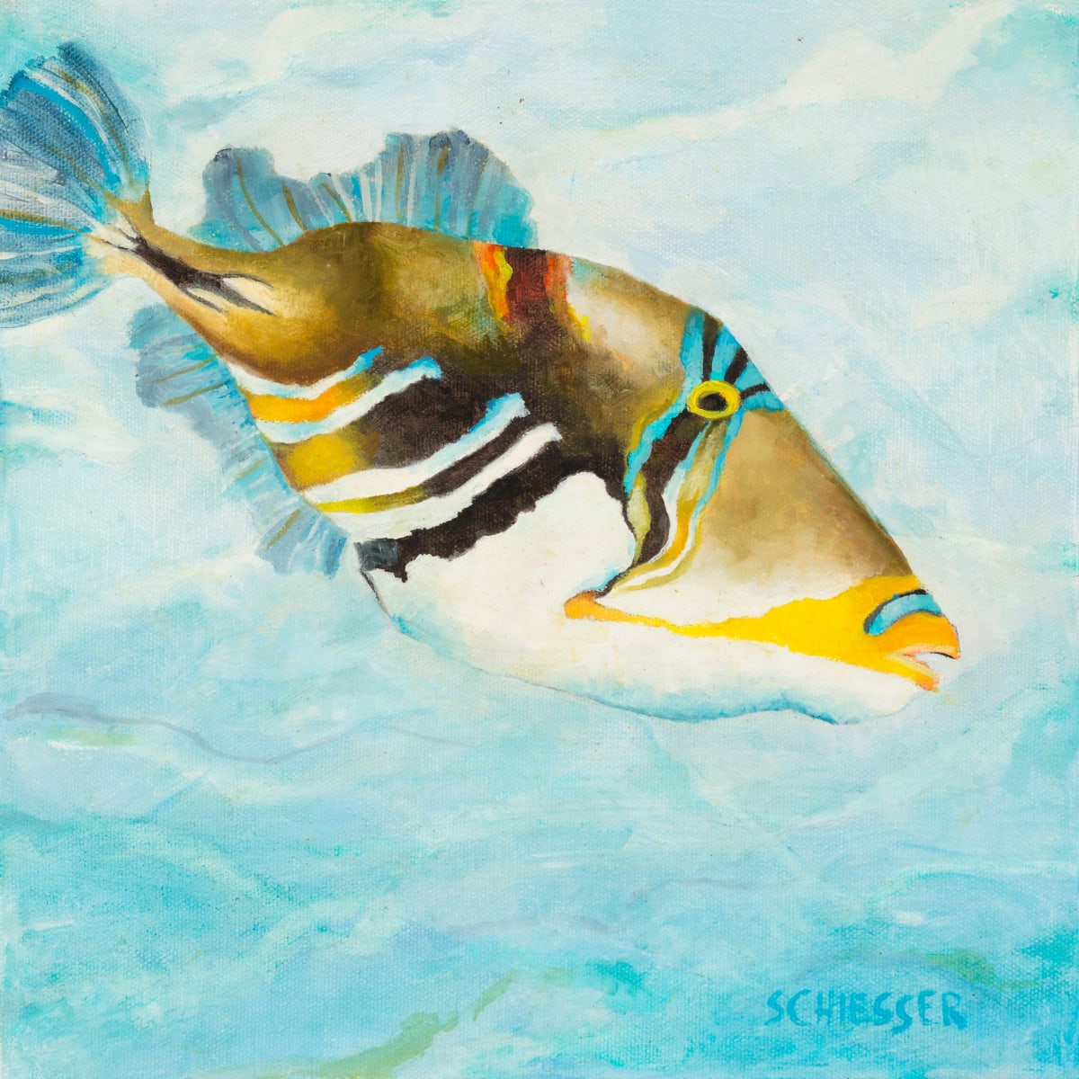 Humuhumunukunukuapua'a  (Reef Trigger Fish) by Susan Schiesser 