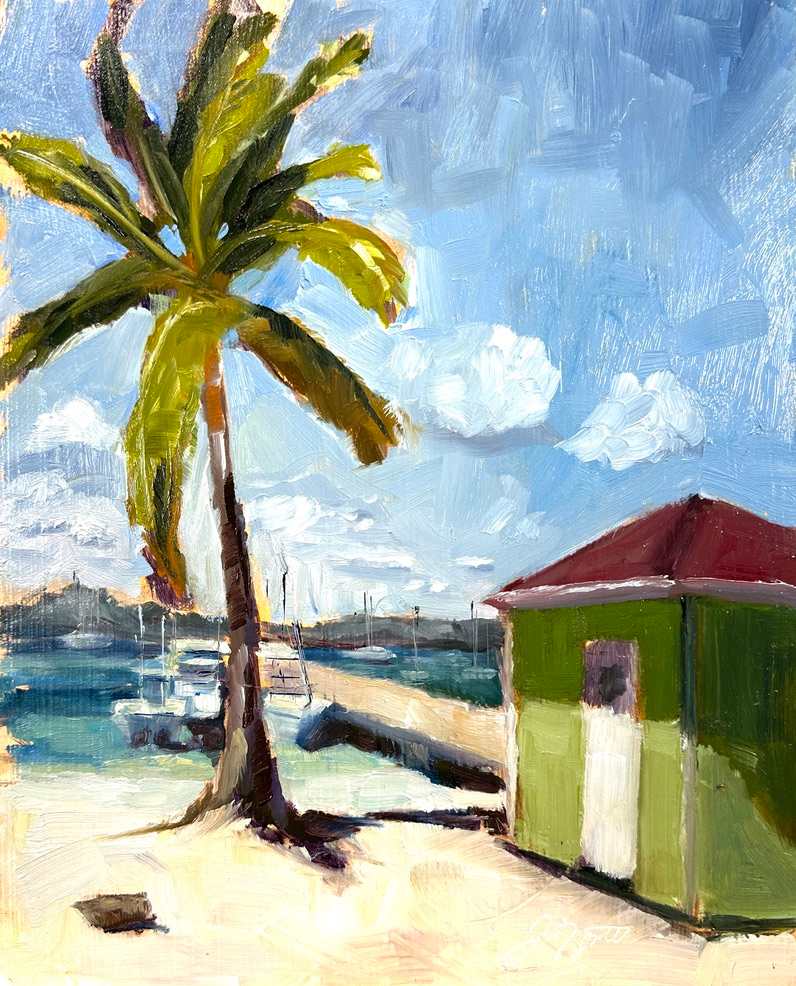 Palm Over Paradise by Janice Tippett 
