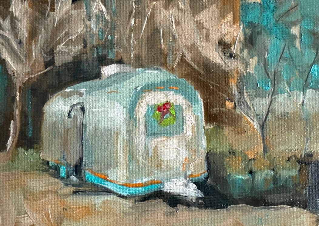 City Airstream Christmas by Janice Tippett 