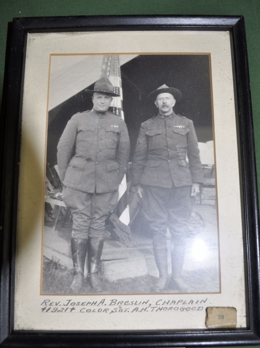 Rev. Joseph A. Breslin, Chaplain 1921/Sgt. A.N. Thorogood 