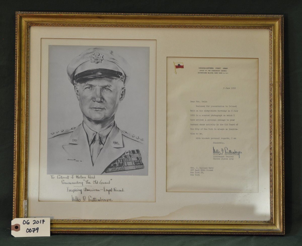 Photograph and Letter from LTG Willis D. Crittenberger 