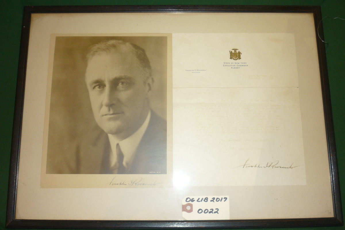 Letter from Franklin Roosevelt 