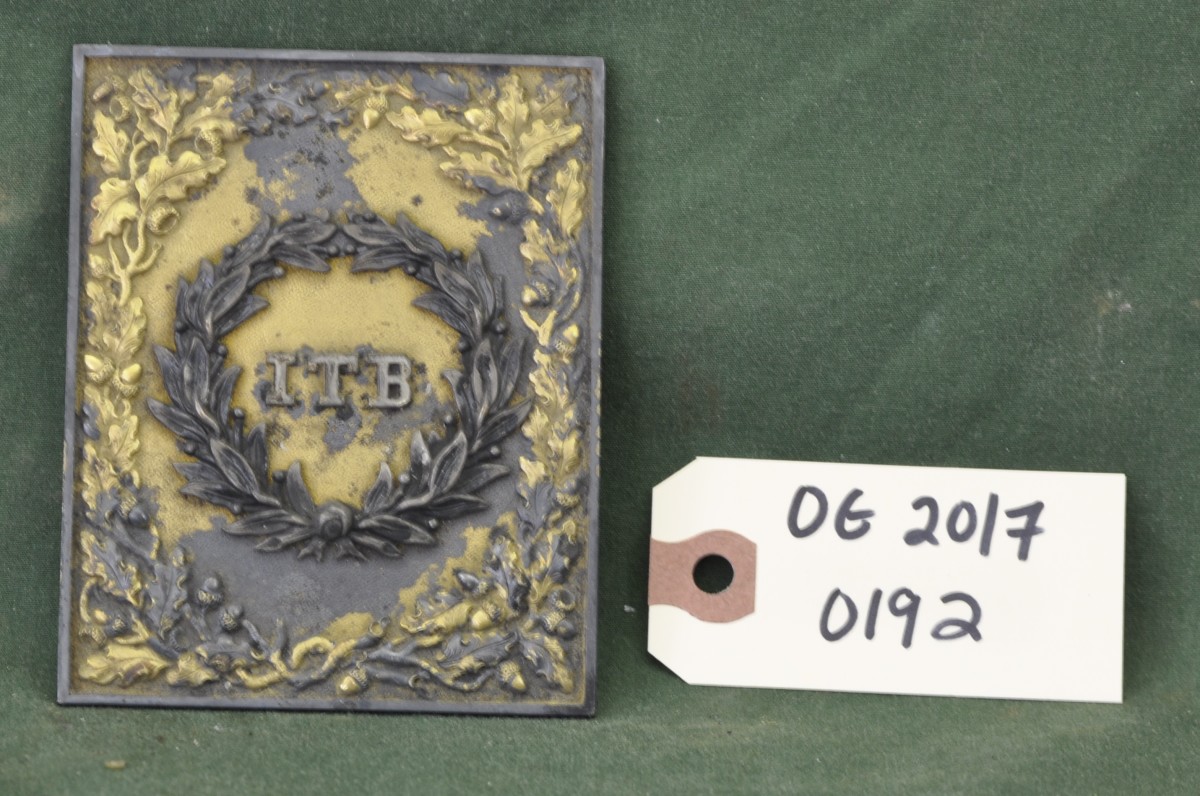 Metal Plate with Wreath and ITB 