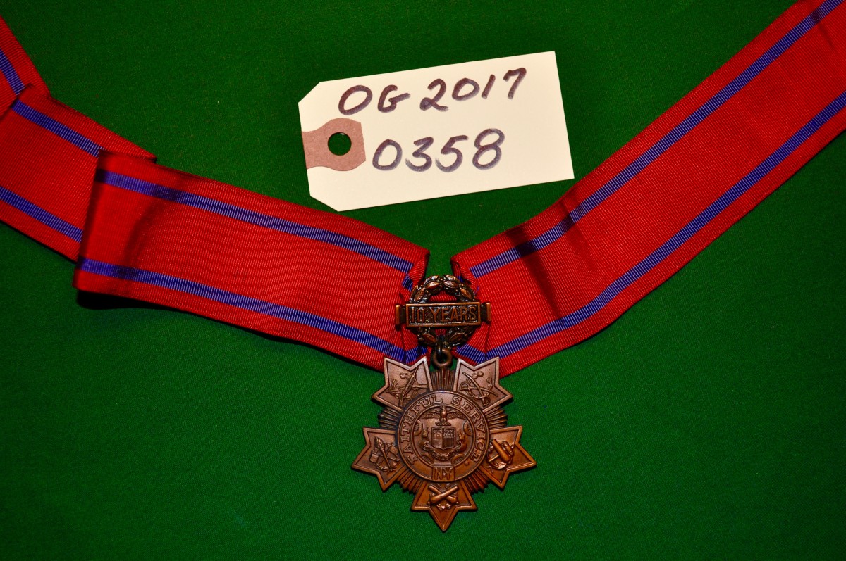 New York State Ten Year Long and Faithful Service Medal 