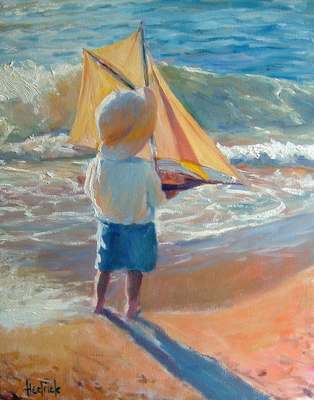 Boy with Sailboat by Ron Hedrick, Image 1.