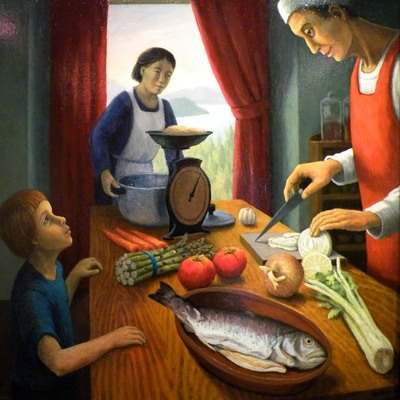 Preparing the Evening Meal by Diana Dean, Image 1.