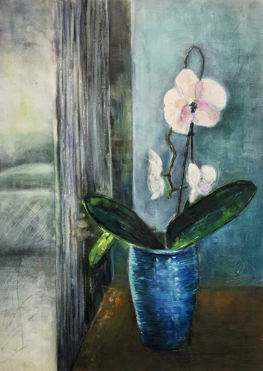 Orchid Dreams by Jodi Gaines  Image: Orchid Dreams by Jodi Gaines - Mixed Media on Paper