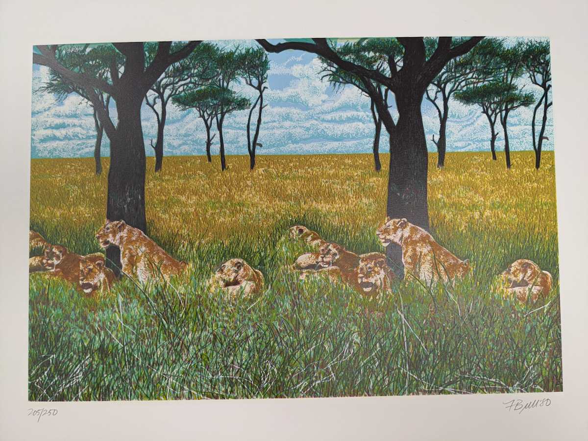 Lion Diptych by Fran Bull 