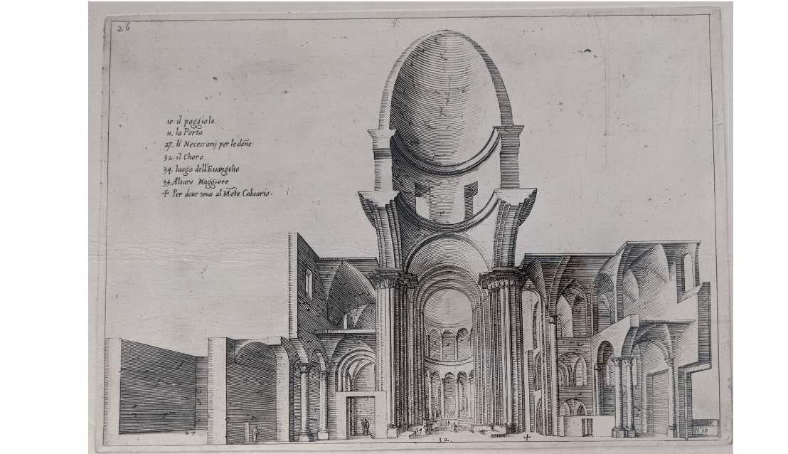 Gesamtperspektiveder Grabkitcher Mariens by Jacques Callot, Image 1.