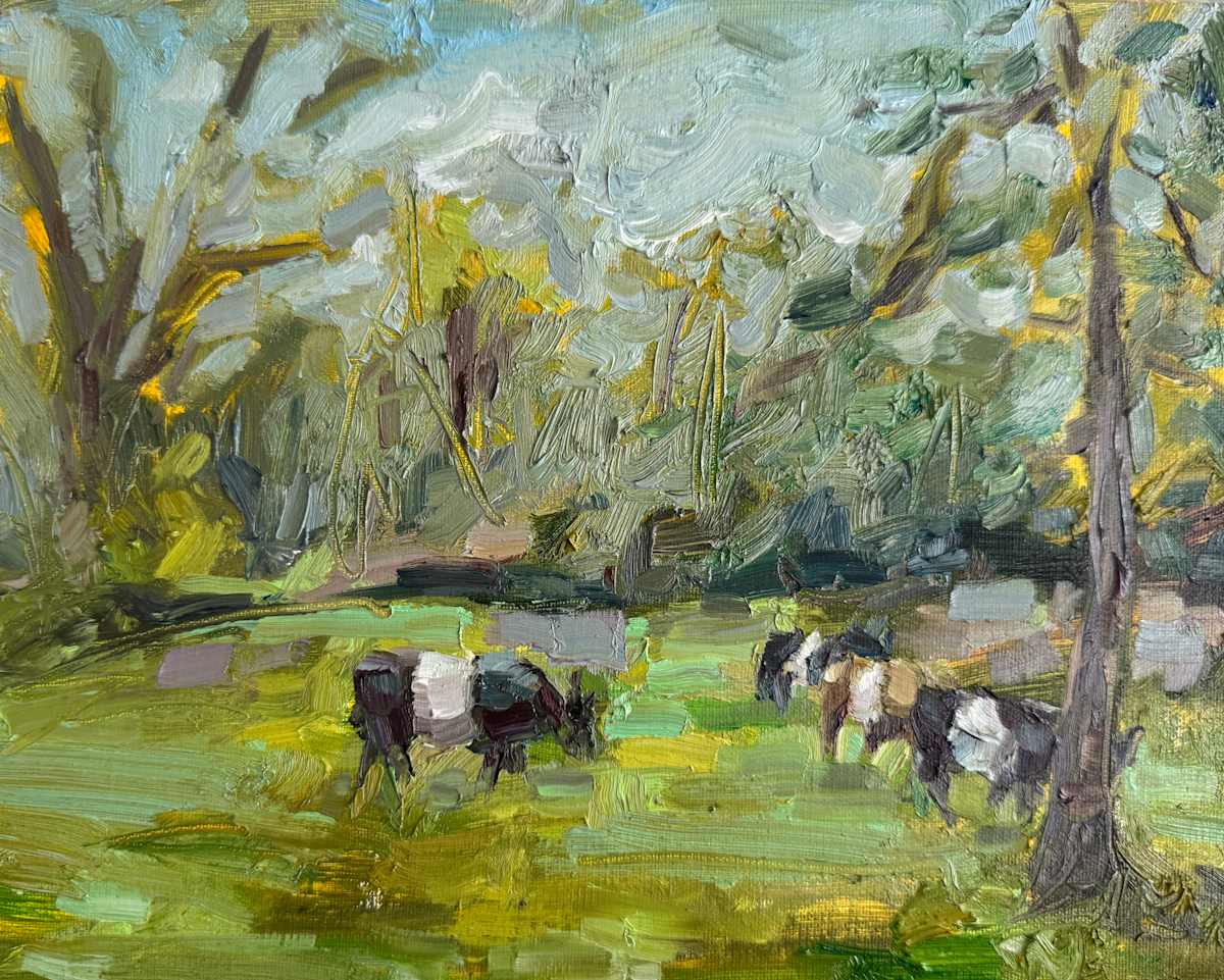 Grazing at Harding Hill by Sara Rae 