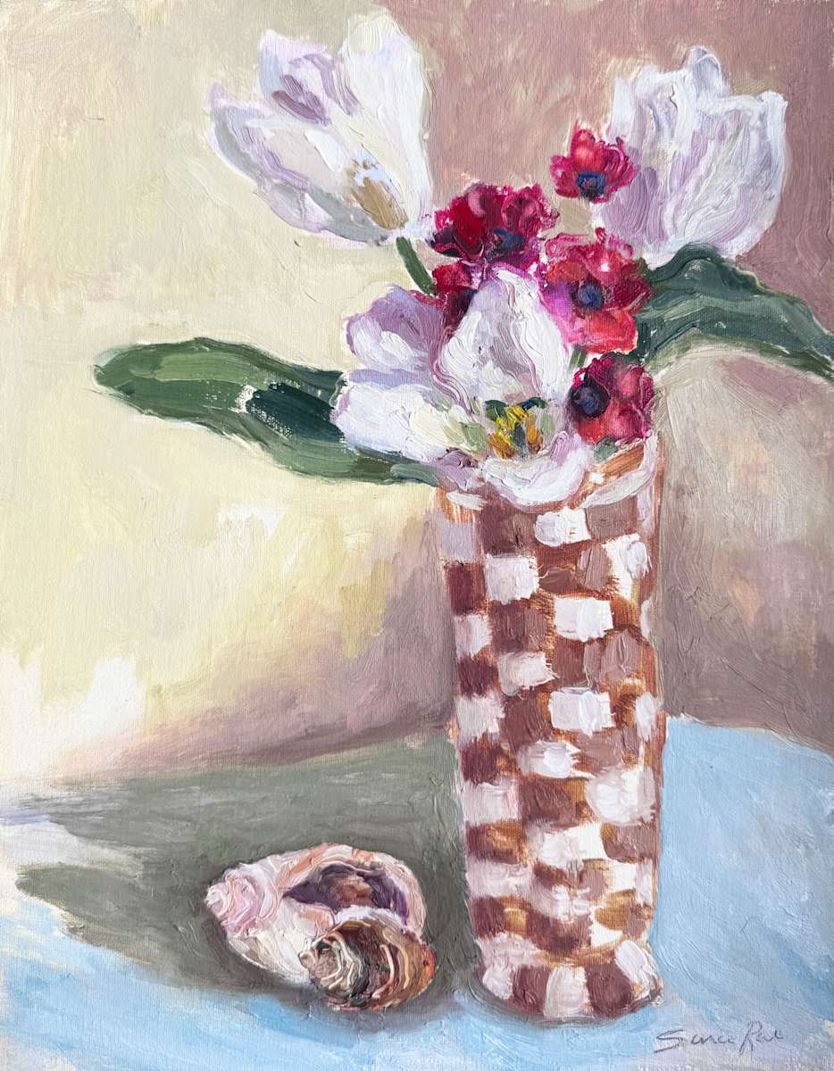 Tulips, Anemone and Shells by Sara Rae, Image 1.