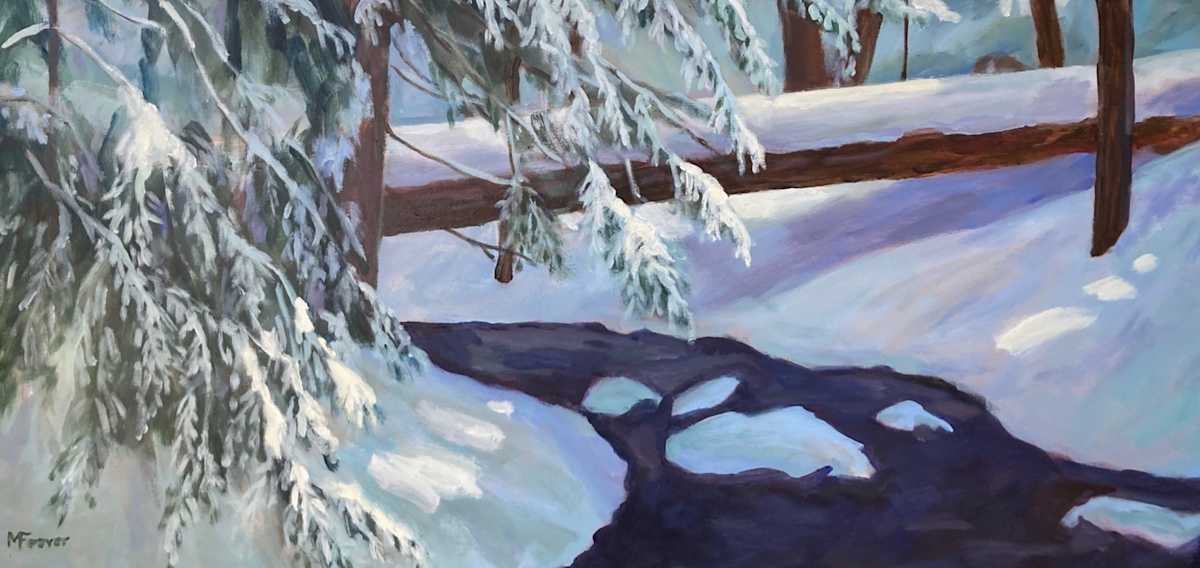 Rayon de soleil dans le sous-bois / Sunlight through the trees by Marianne Feaver, Image 1.