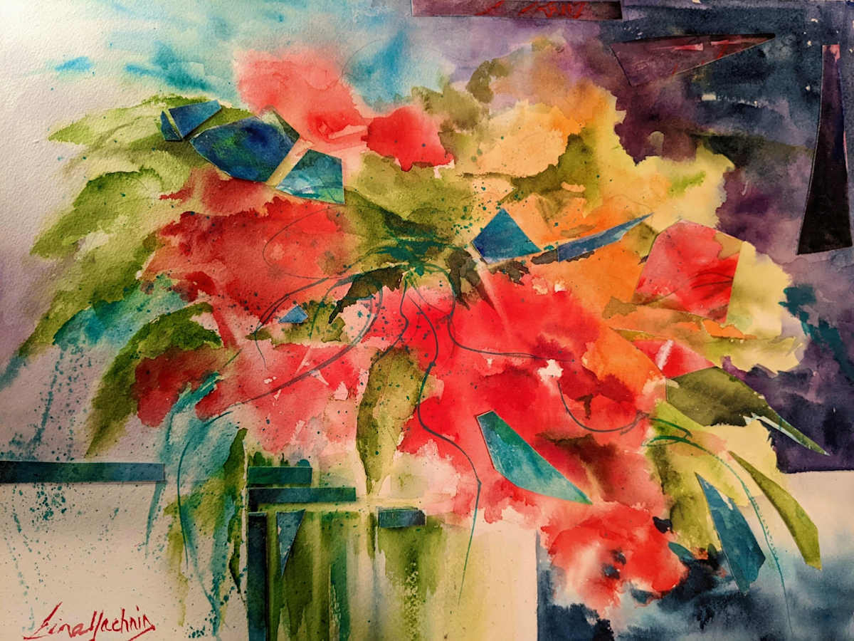 Bouquet rouge II / Red Bouquet II by Lina Yachnin, Image 1.