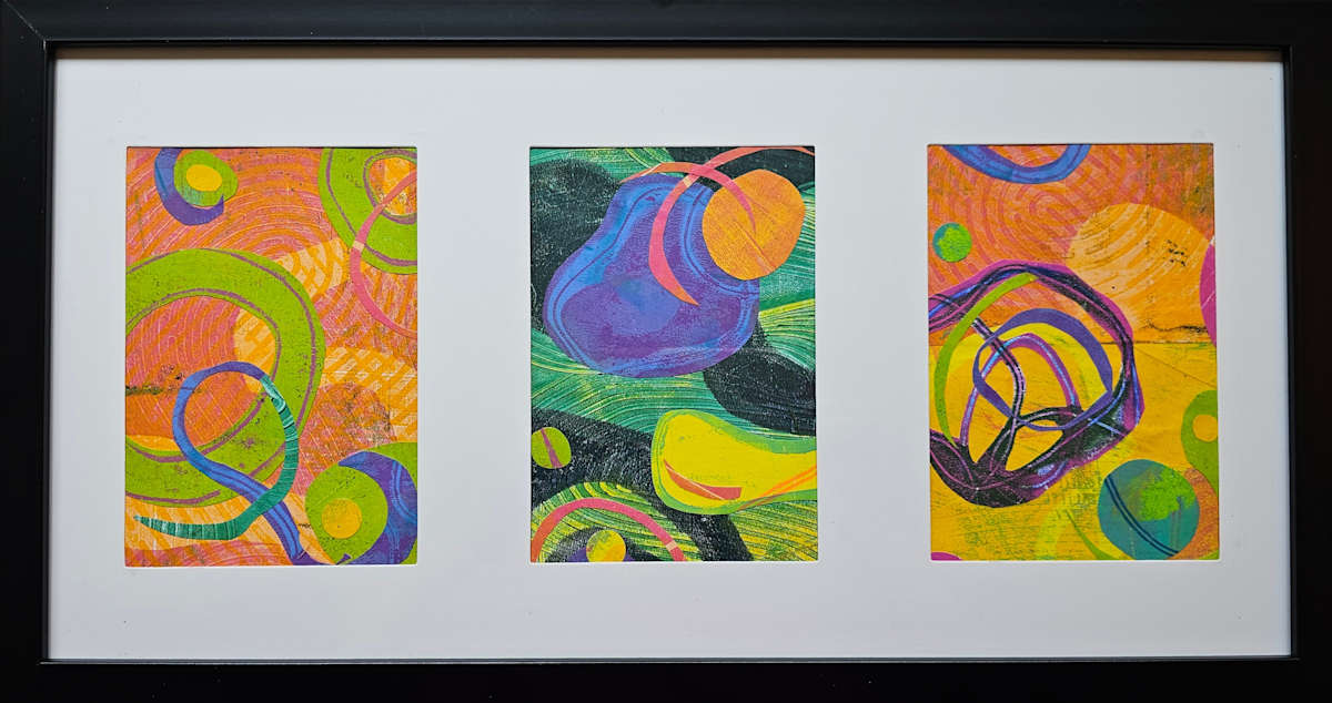 Quick & Daring 19 (Triptych) by Rachel Wilsey 