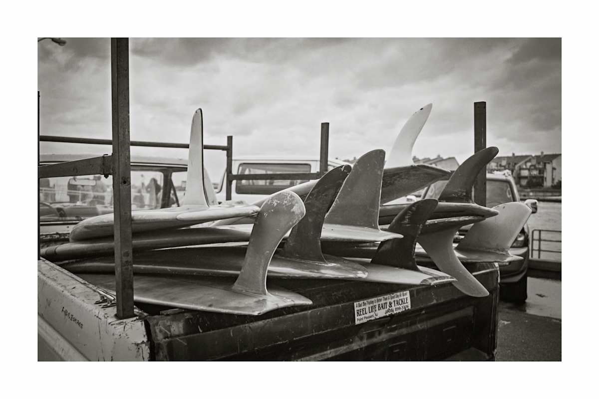Truckload of Boards by Ken Pagliaro  Image: Loaner surfboards for the Manasquan Classic surf contest from the collection of New Jersey shaper Carl Danish. 