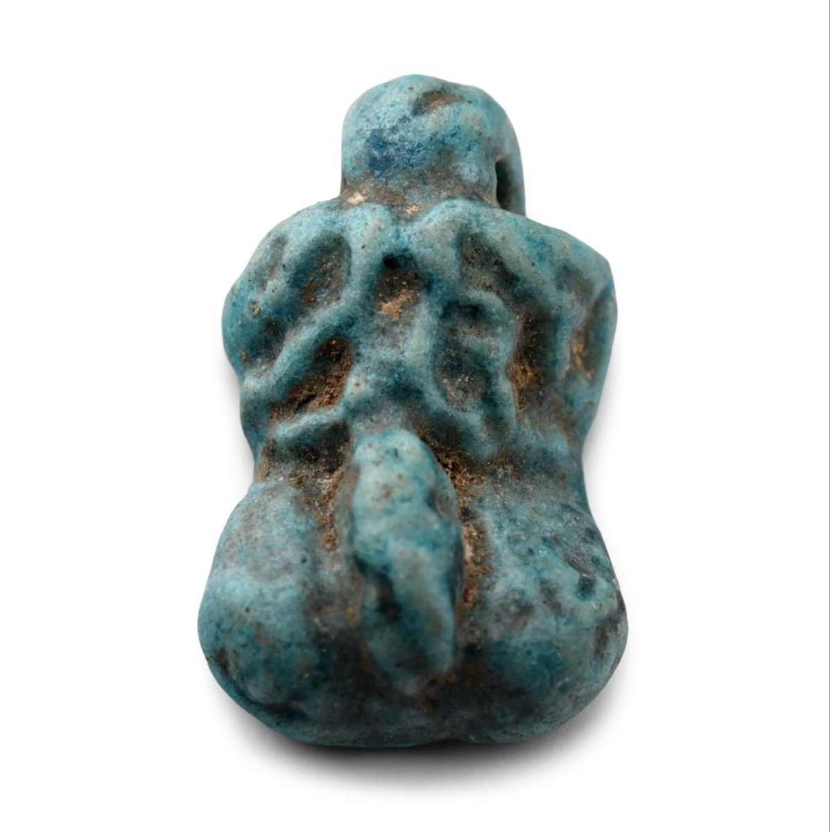 EGYPTIAN FAIENCE PHALLIC AMULET 