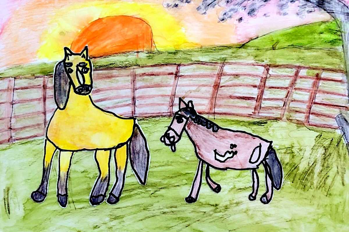 Horses In The Morning Light by Abbie 