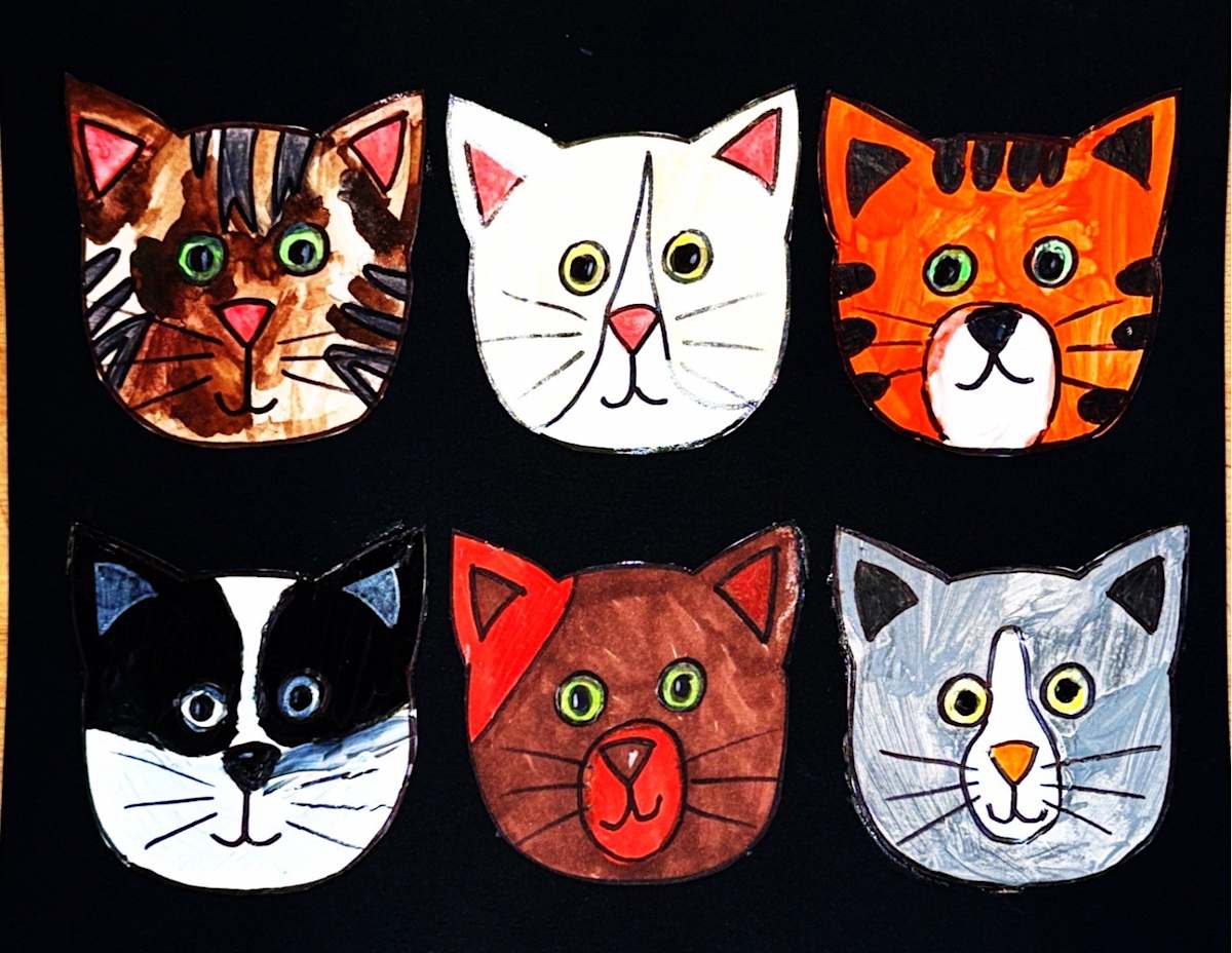Cat Heads by Tiffany, Image 1.