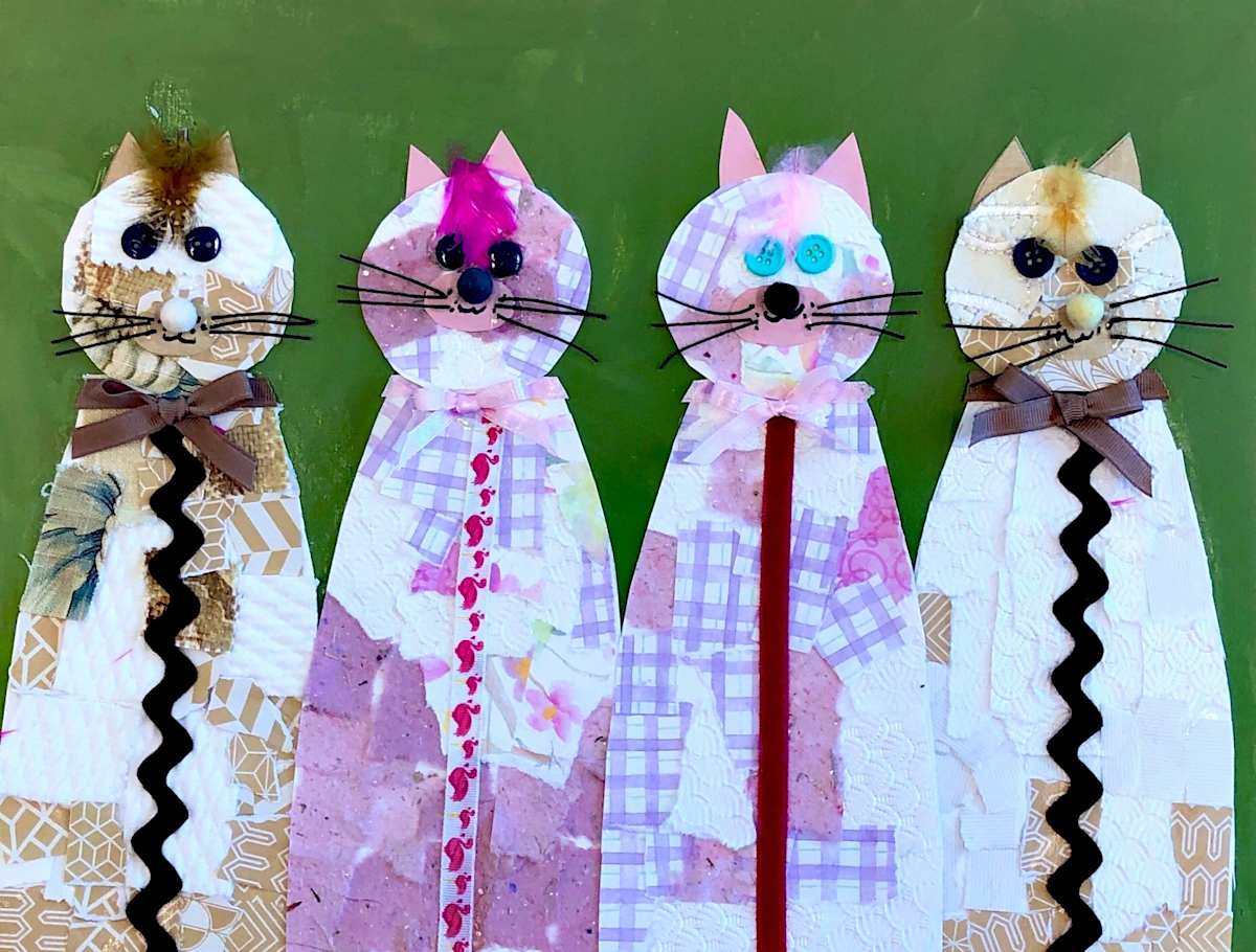 Cats On Green Background by Tiffany, Image 1.