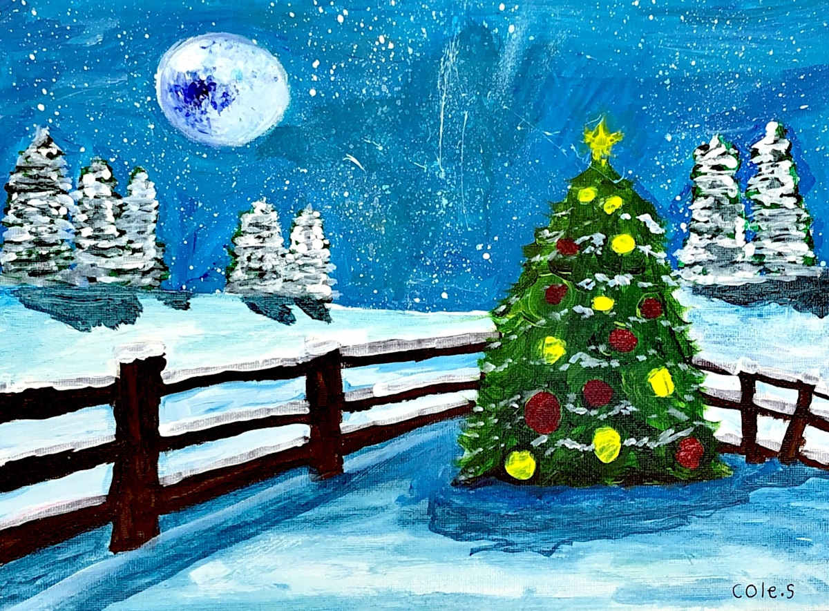 Moonlight Christmas Tree by ColeS, Image 1.