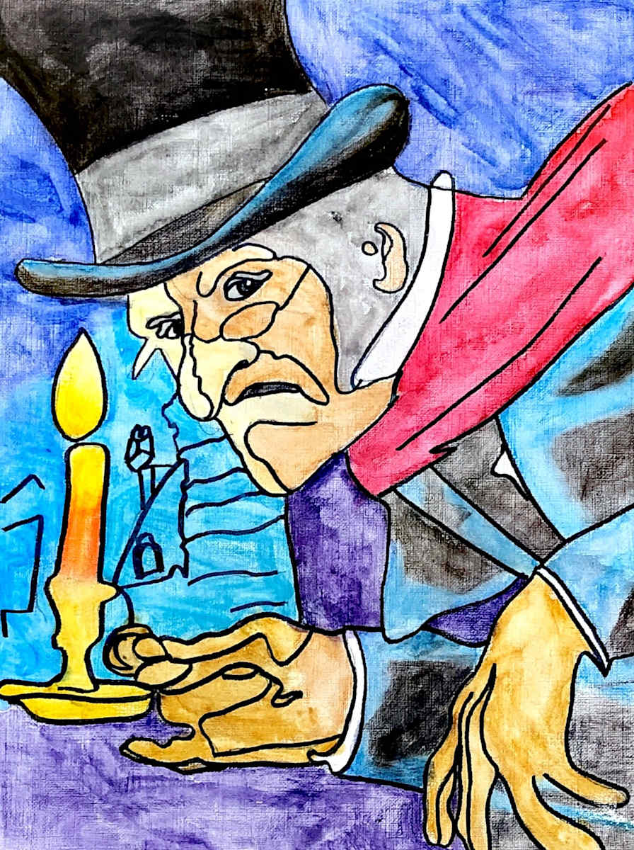 Scrooge With Candle by Garrett 