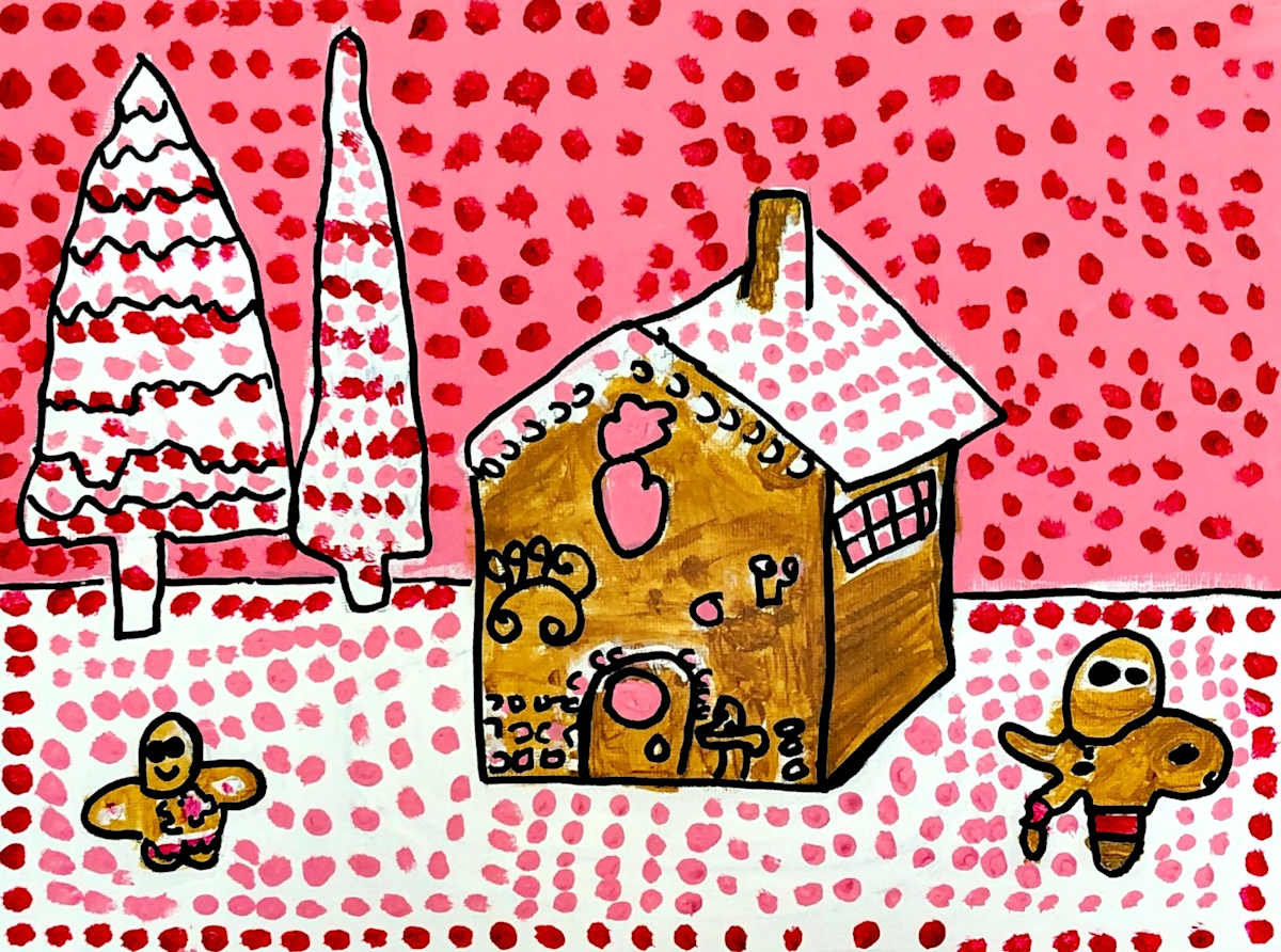 Gingerbread House In Pink by Claire, Image 1.