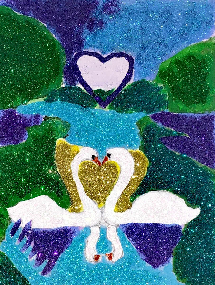 Swans In Glitter by HannahH, Image 1.