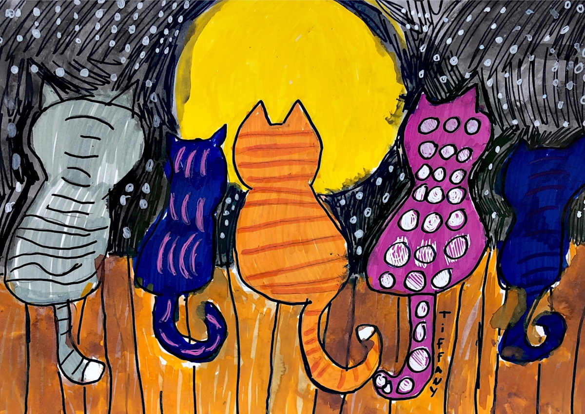 Midnight Cats by Tiffany 