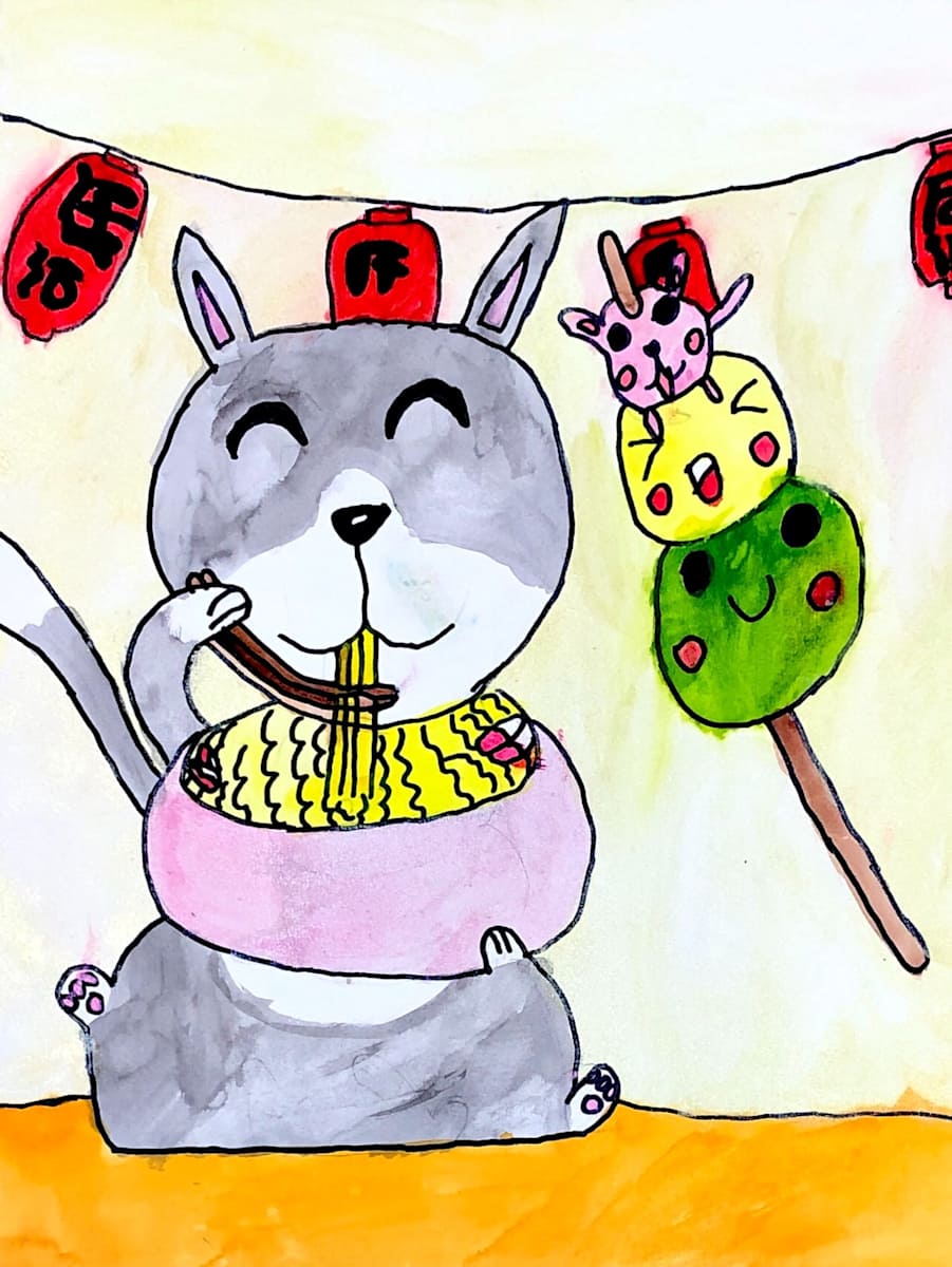 Ramen Cat by Maddie 