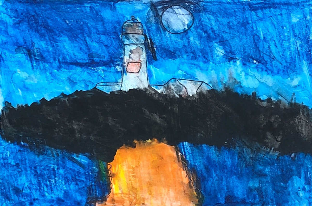 Lighthouse In The Moonlight by Shiloh 