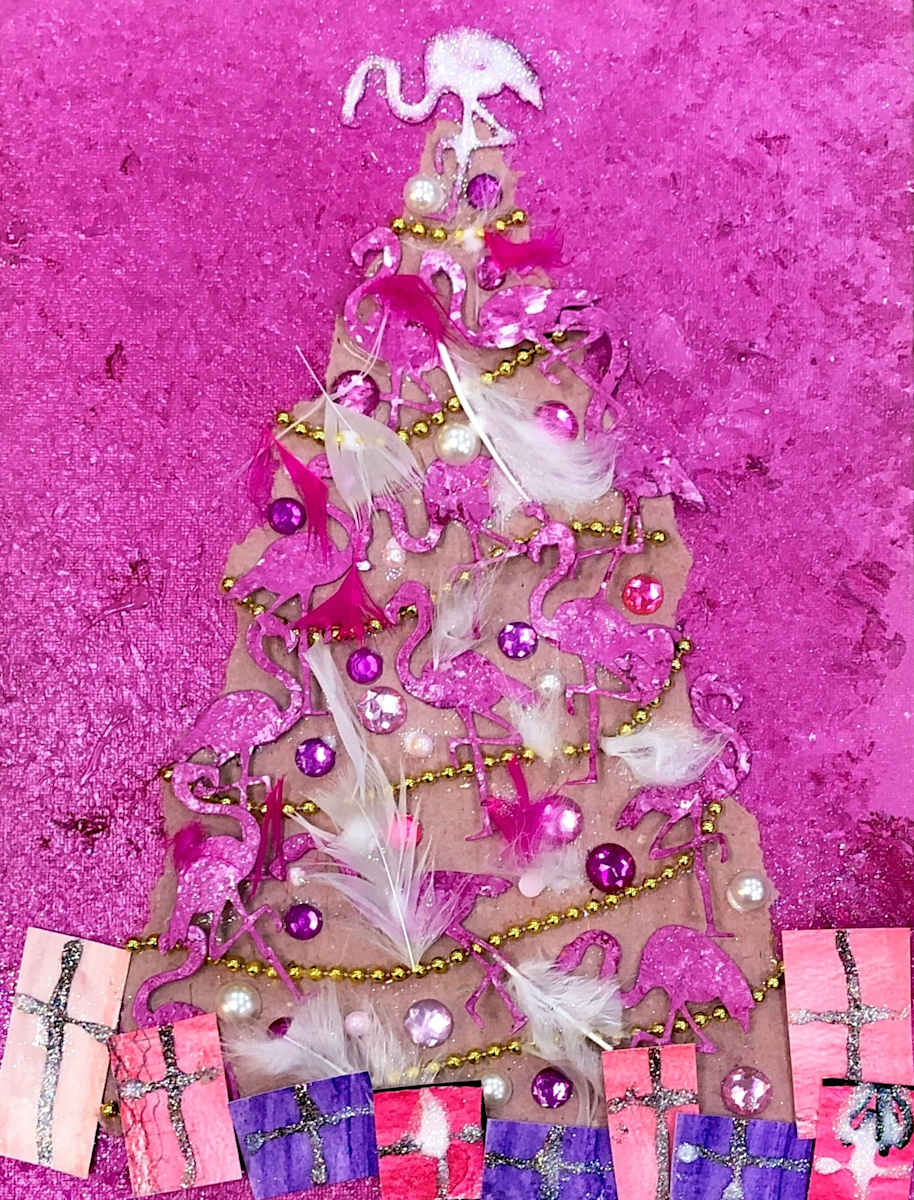 Flamingo Christmas Tree by HannahT, Image 1.