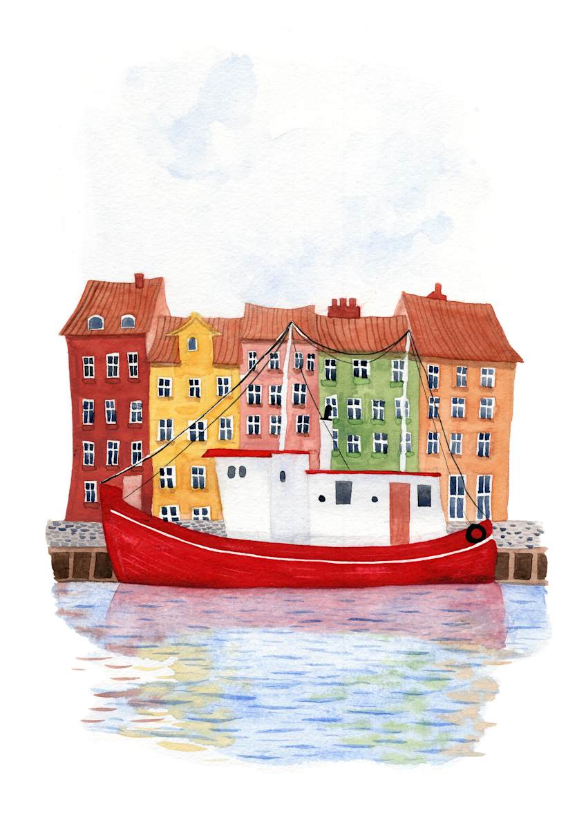 Red Nyhavn by Ariel Rodriguez 