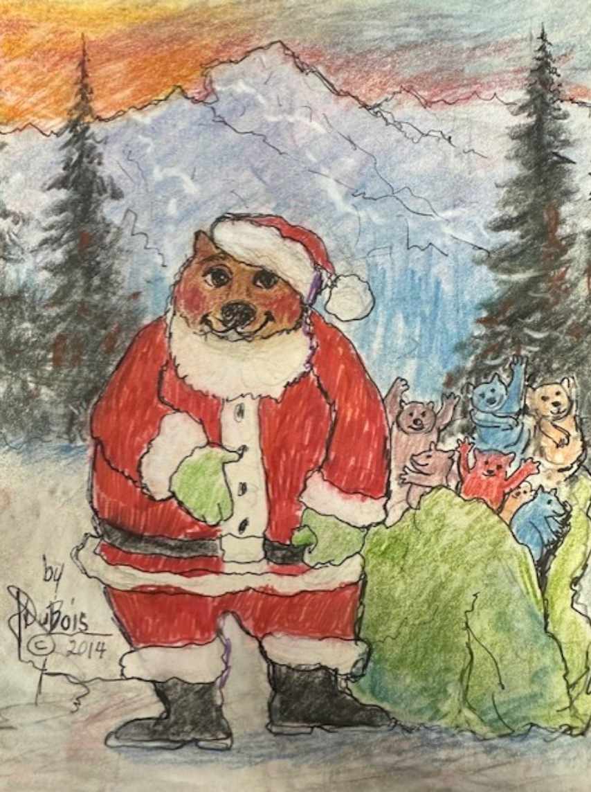 Santa Bear by Jess Dubois  Image: *Opens like a card