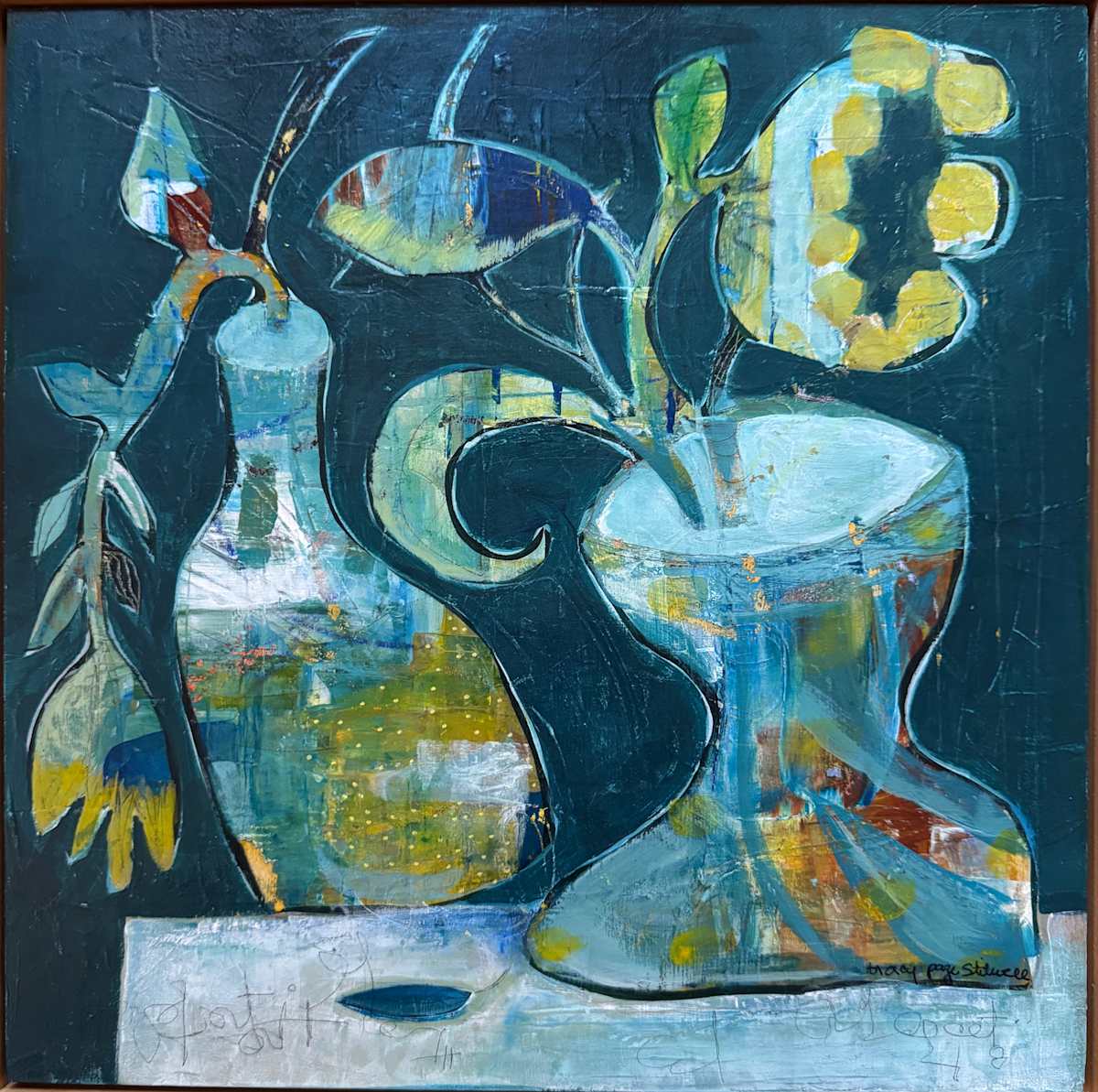 Blue Leaf by Tracy  Page Stilwell, Image 1.