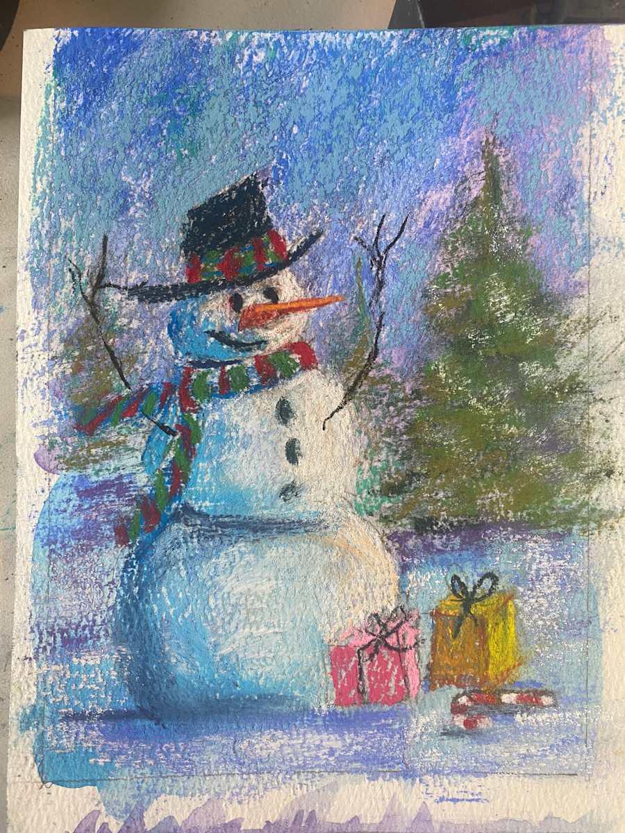 Snowman with Gifts by Natalie Campbell, Image 6.