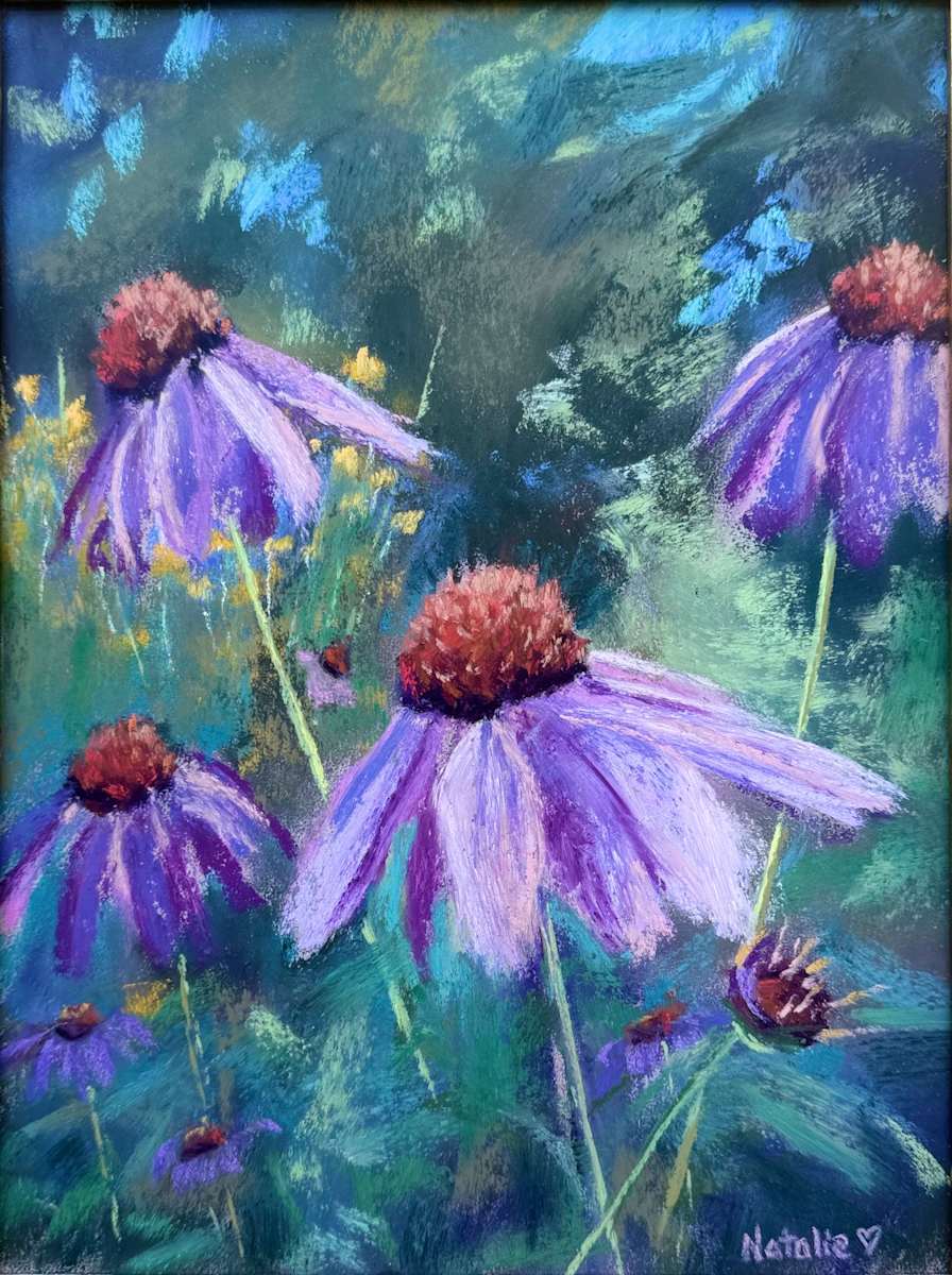 Dappled Coneflowers by Natalie Campbell, Image 1.